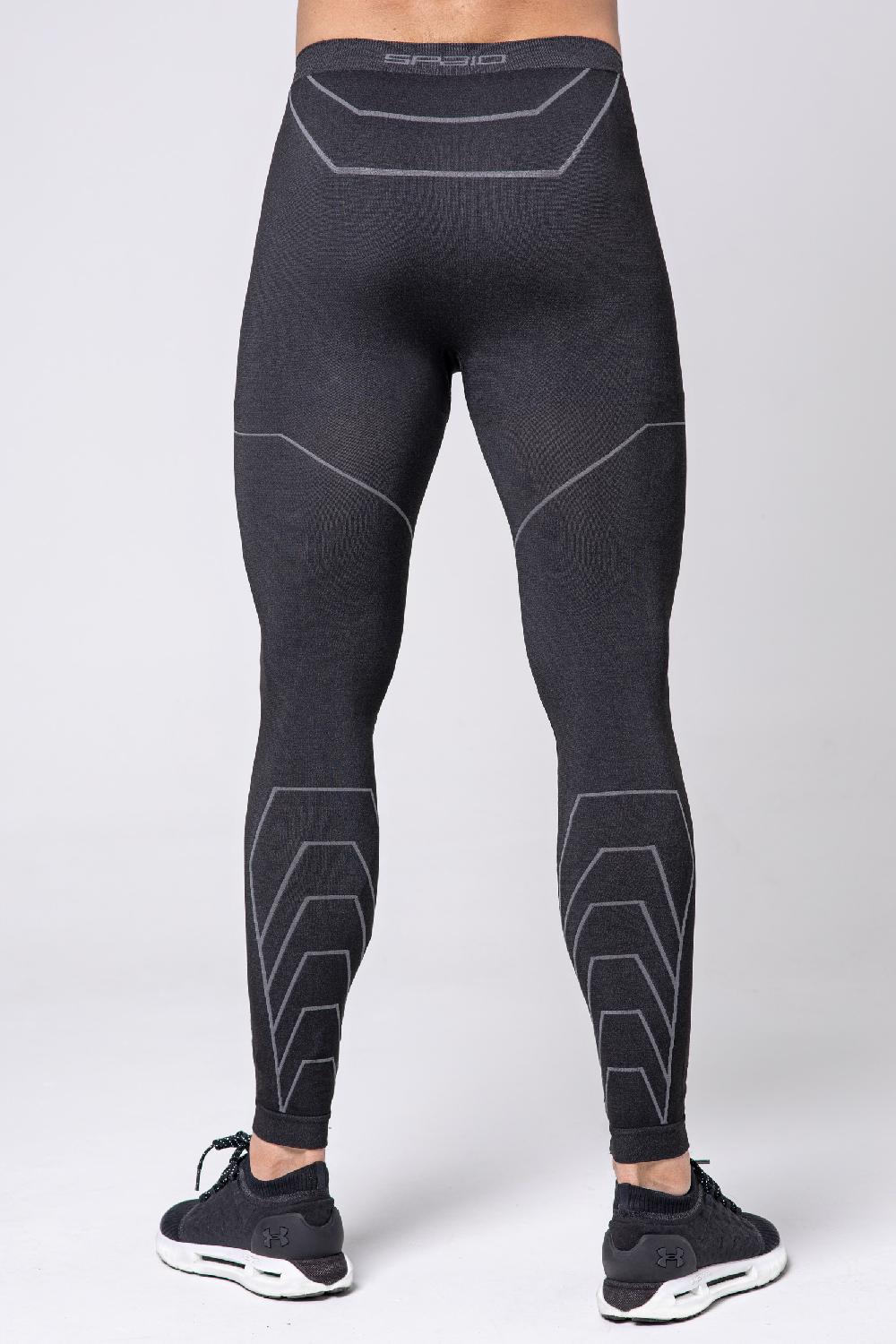 Spaio LEGGINGS DA UOMO RAPID BLACK/GREY Convenienza