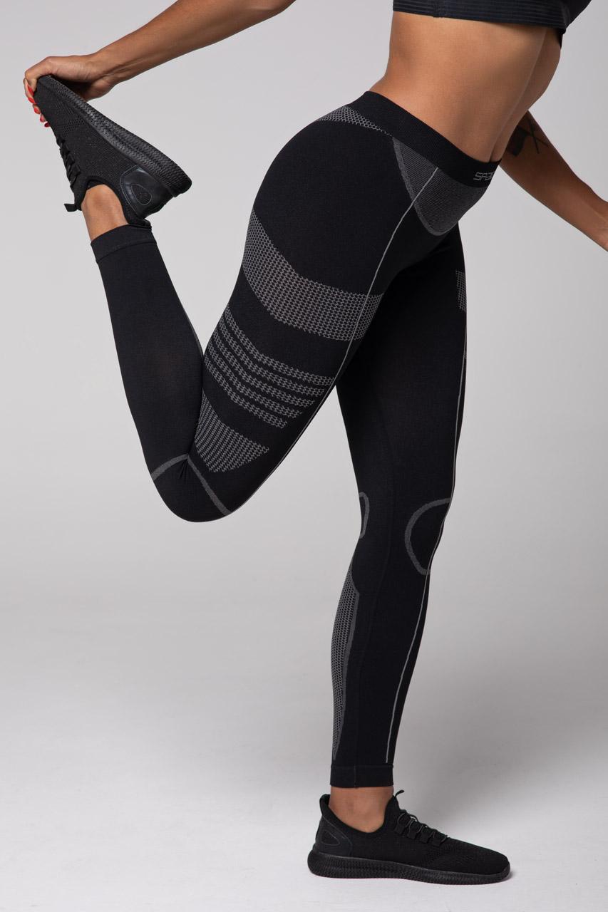 Spaio SPAIO LEGGINS TERMOATTIVI "THERMO-EVO" DONNA NERO/GRIGIO Qualità