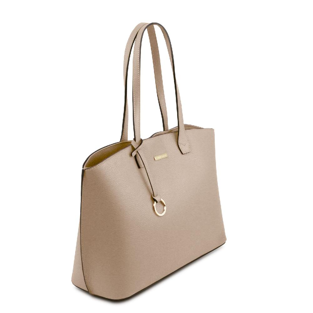 Tuscany Leather Leather Shopping bag Consegna Veloce