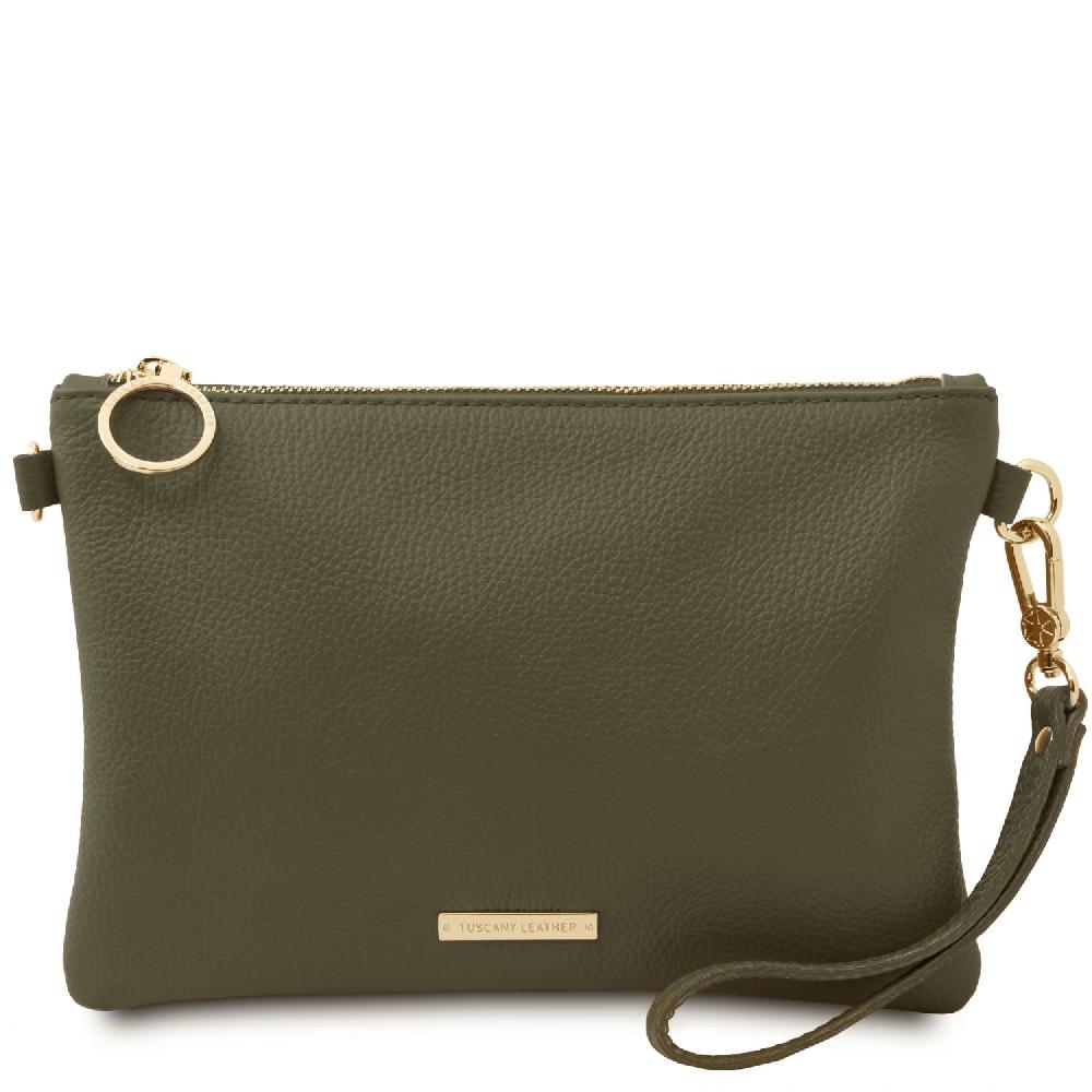 Tuscany Leather Clutch aus Weichem Leder Qualità Garantita