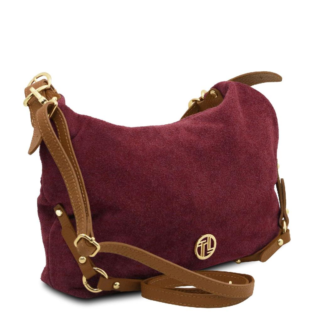 Tuscany Leather Schultertasche aus Wildleder Consegna Veloce