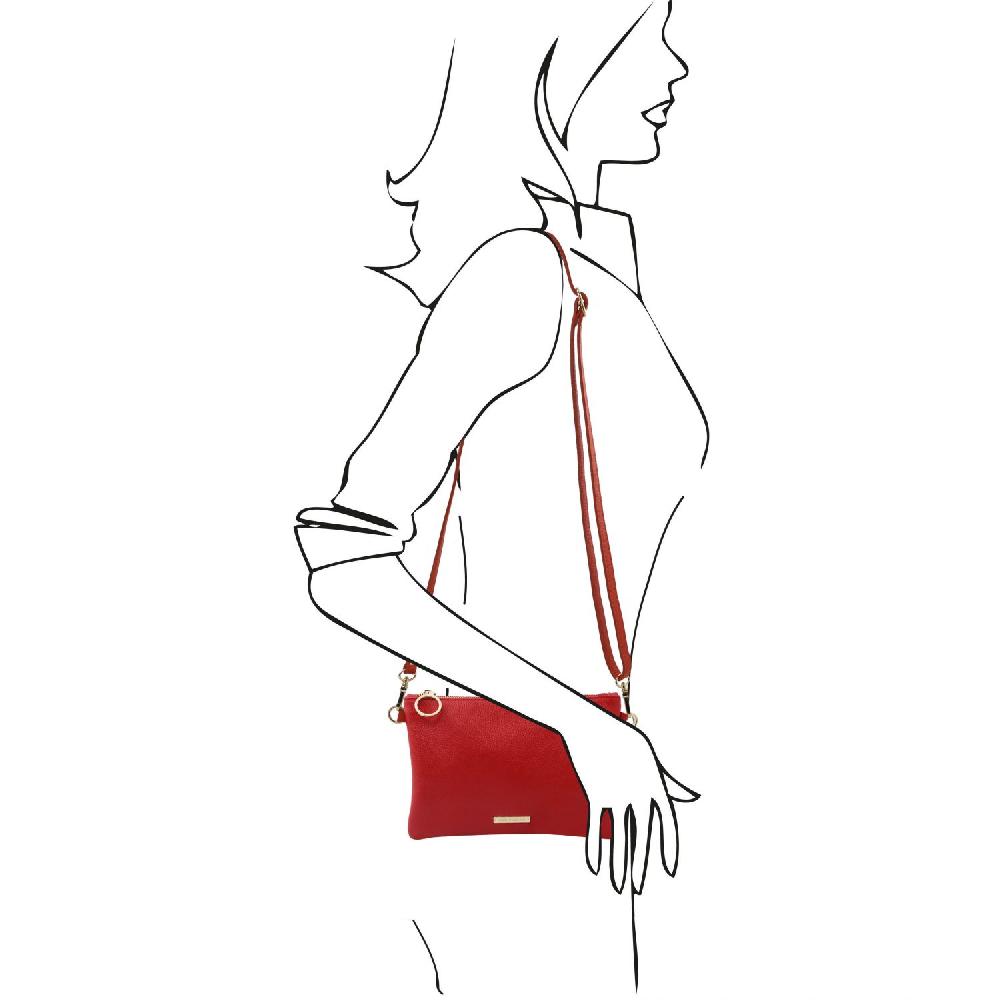 Tuscany Leather Soft Leather Clutch Prezzo Ridotto