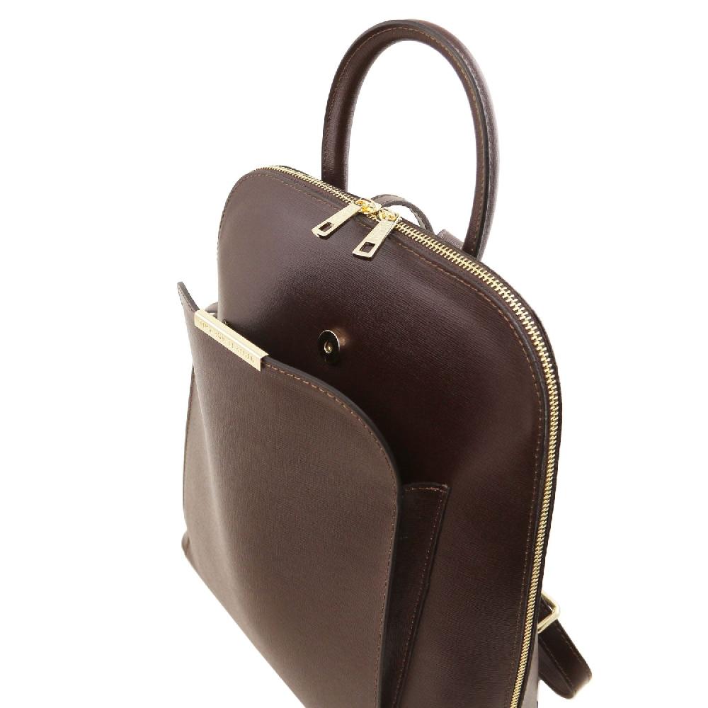 Tuscany Leather Zaino da Donna in Pelle Saffiano Negozio