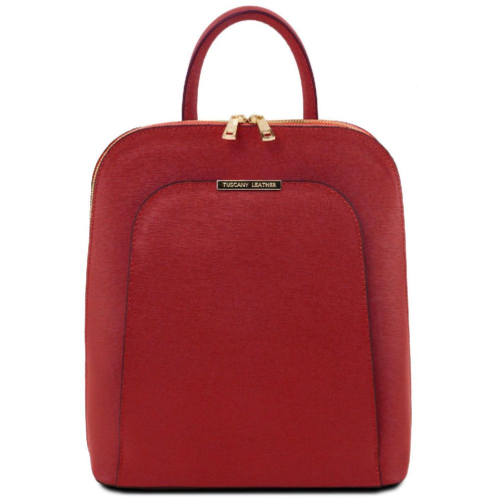 Tuscany Leather Zaino da Donna in Pelle Saffiano Nuova