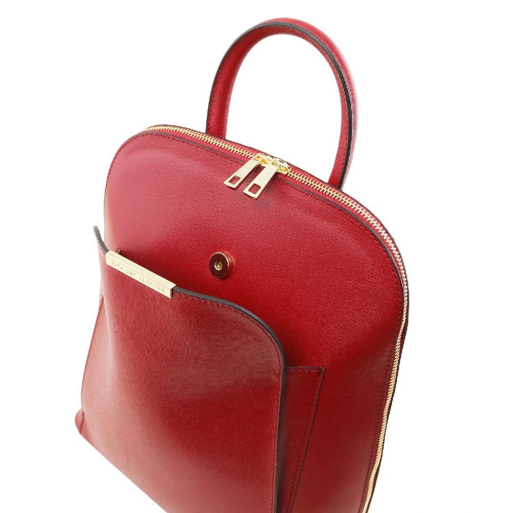 Tuscany Leather Zaino da Donna in Pelle Saffiano Nuova
