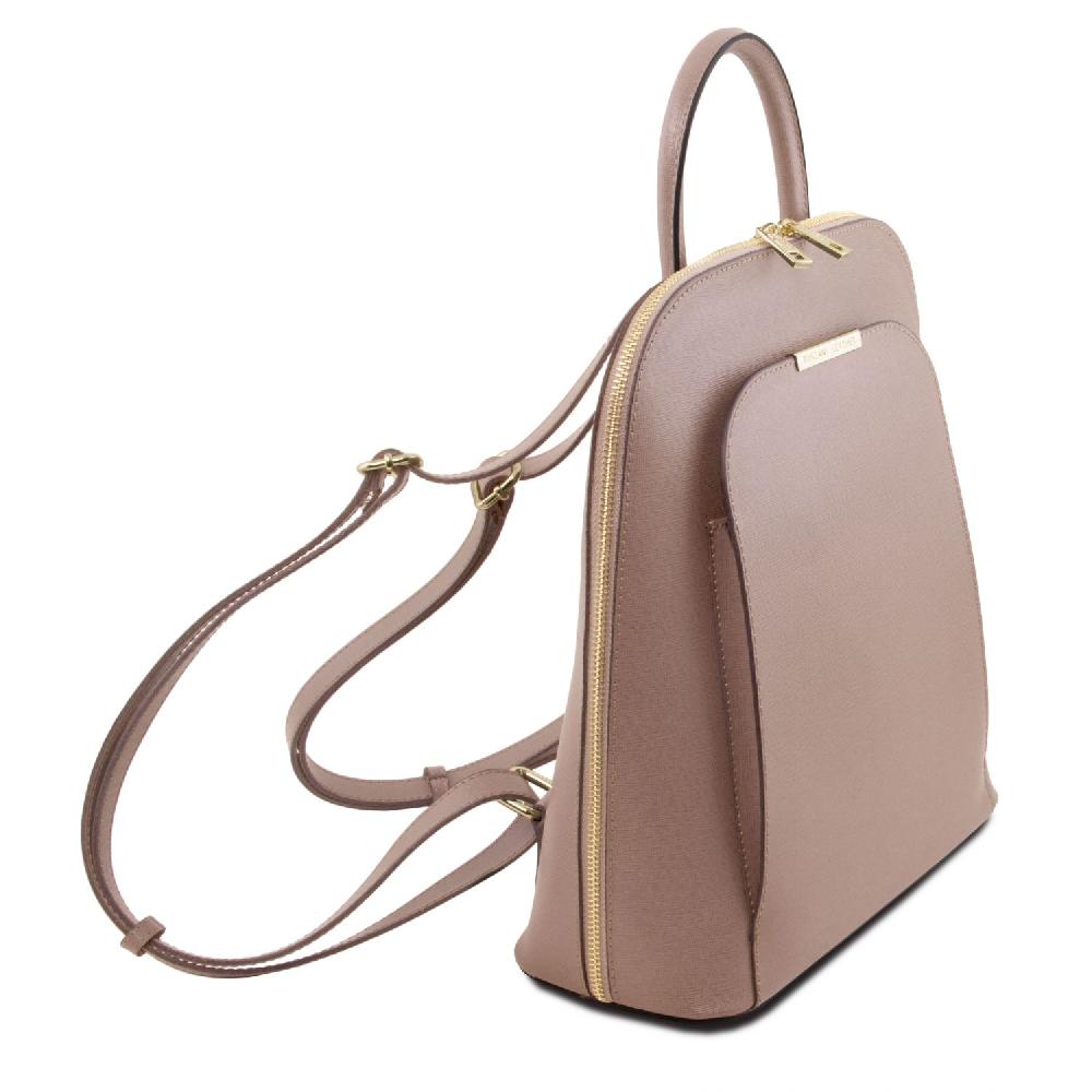 Tuscany Leather Zaino da Donna in Pelle Saffiano Moda
