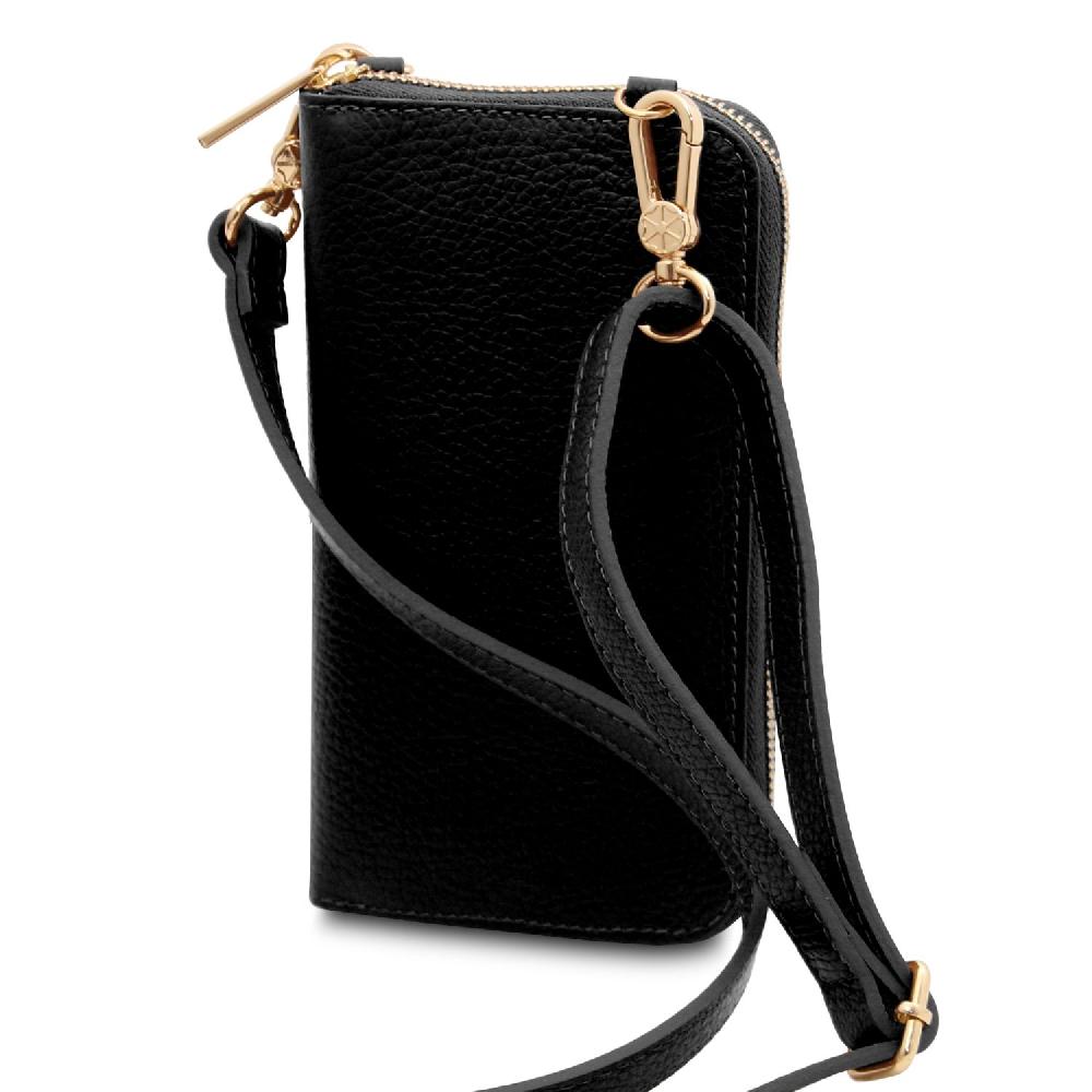 Tuscany Leather Portafoglio/portacellulare in Pelle con Tracolla 2025