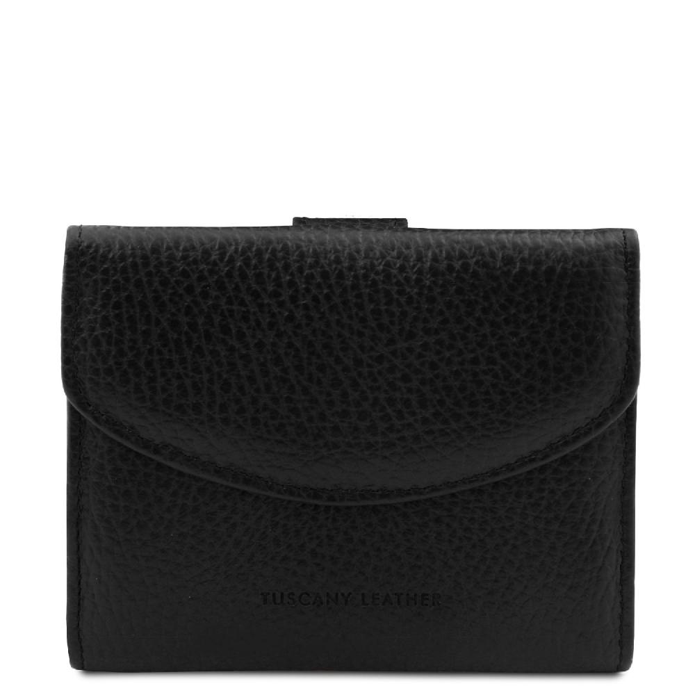 Tuscany Leather Esclusivo Portafoglio da Donna 3 Ante con Portaspiccioli in Pelle