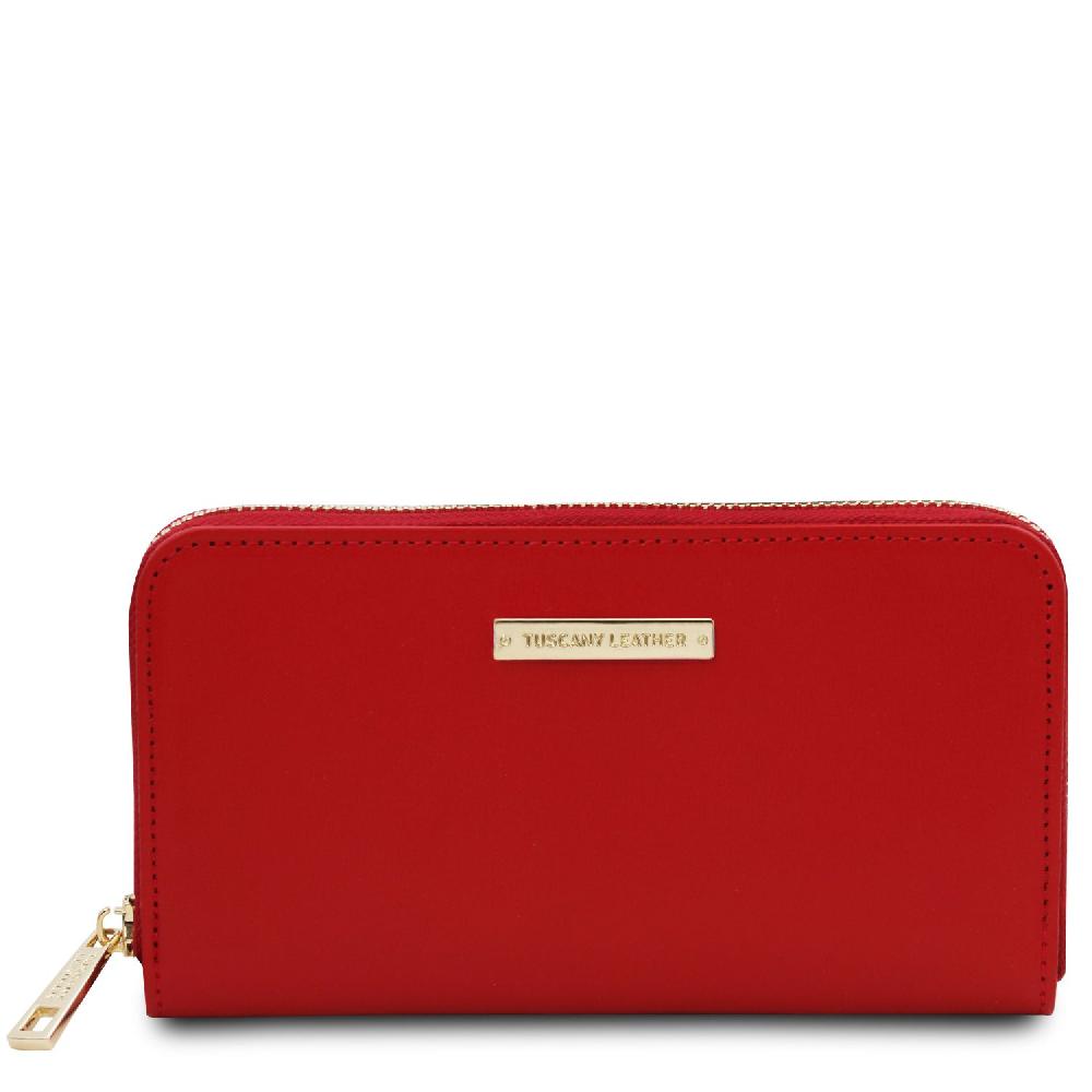 Tuscany Leather Esclusivo Portafogli in Pelle zip Around Prezzo Ridotto