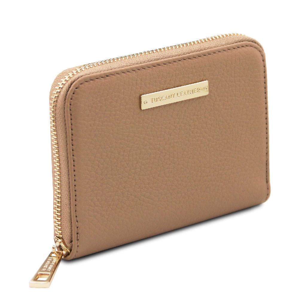 Tuscany Leather Esclusivo Portafogli in Pelle zip Around Presa