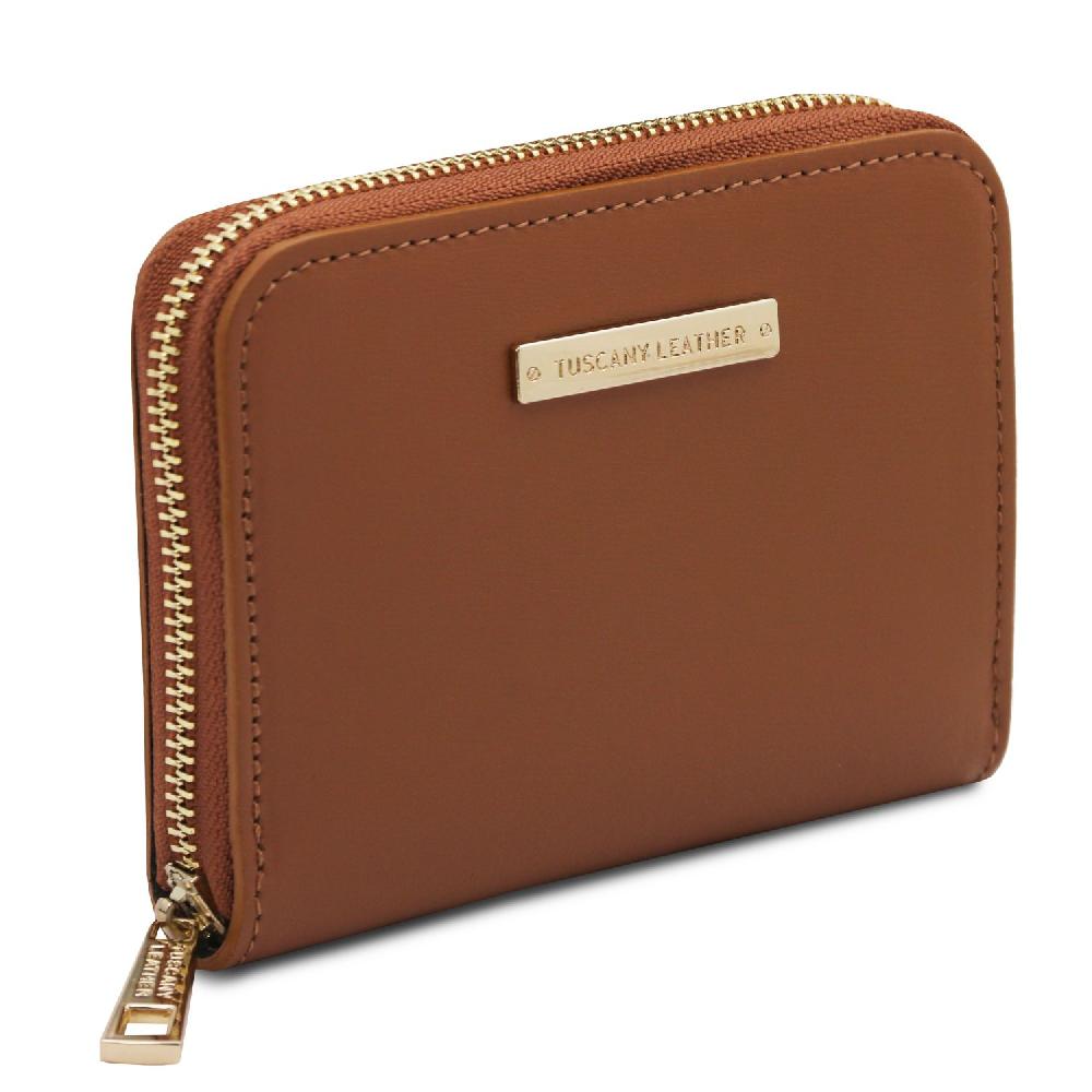 Tuscany Leather Esclusivo Portafogli in Pelle zip Around Saldi Di Fabbrica