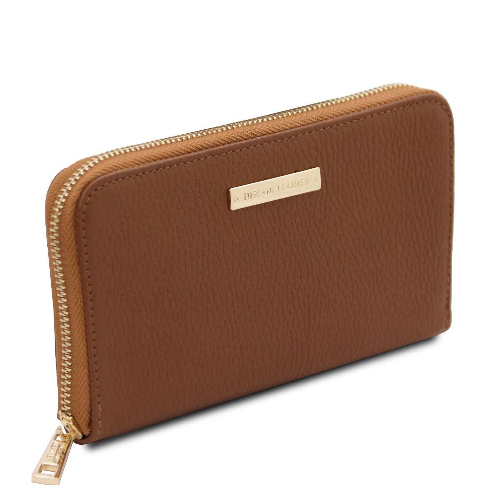 Tuscany Leather Esclusivo Portafogli in Pelle zip Around Nuova
