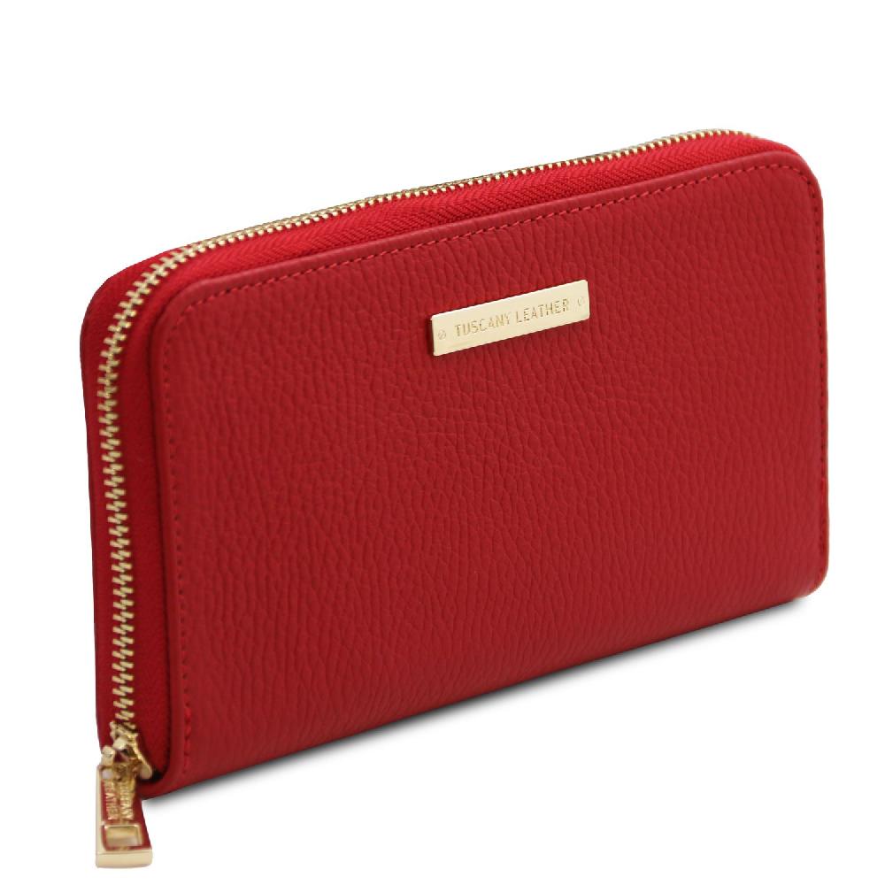 Tuscany Leather Esclusivo Portafogli in Pelle zip Around Italy