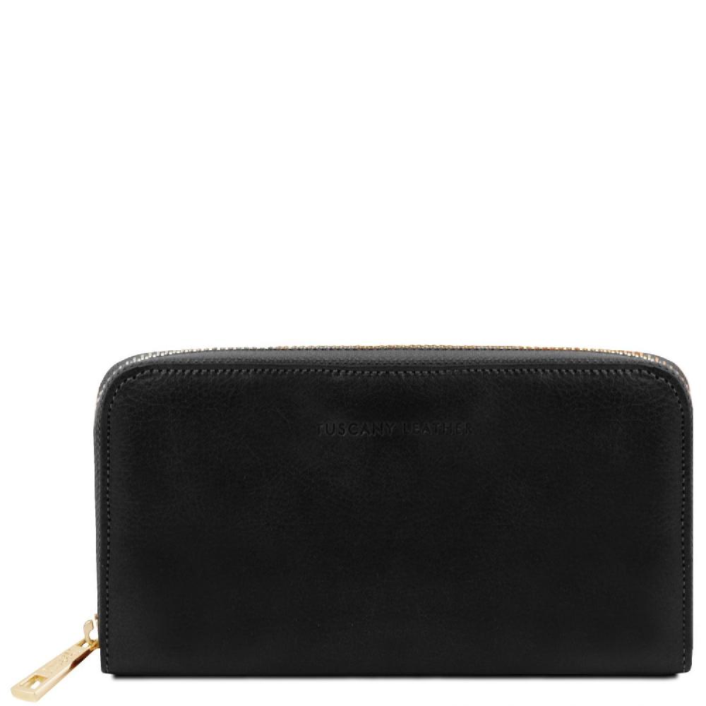 Tuscany Leather Esclusivo Portafogli in Pelle zip Around Offerta San Valentino