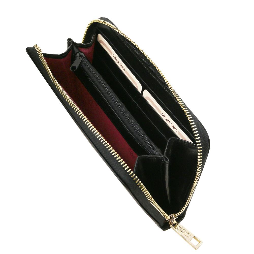 Tuscany Leather Esclusivo Portafogli in Pelle zip Around Offerta San Valentino