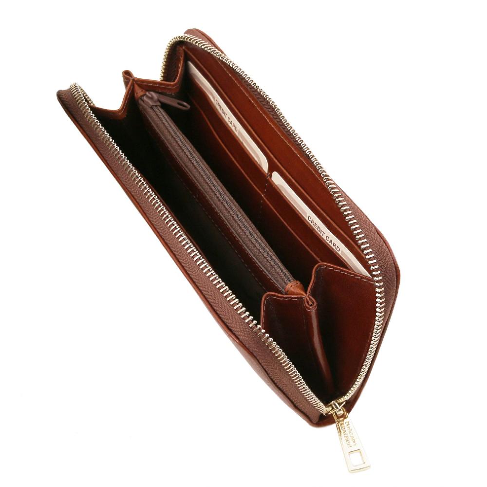 Tuscany Leather Esclusivo Portafogli in Pelle zip Around Vendita