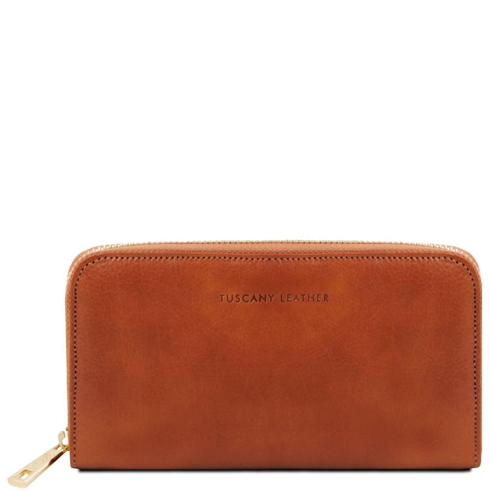 Tuscany Leather Esclusivo Portafogli in Pelle zip Around Promozione