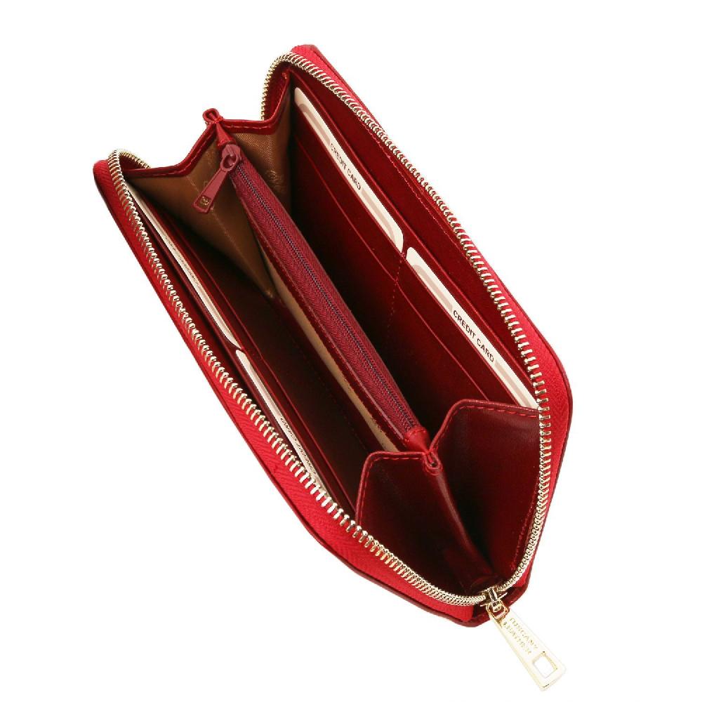 Tuscany Leather Esclusivo Portafogli in Pelle zip Around Spedizione Gratuita