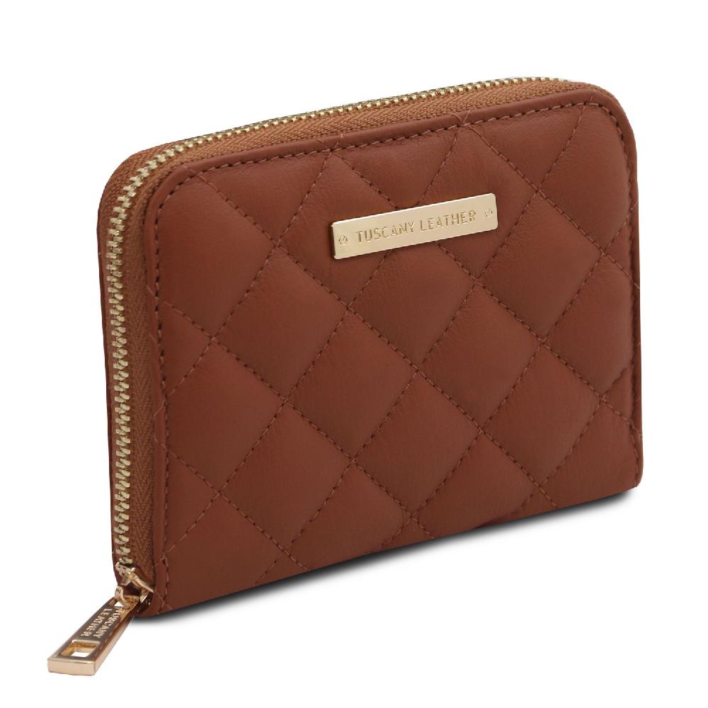 Tuscany Leather Esclusivo Portafogli in Pelle Morbida zip Around Soddisfazione Garantita