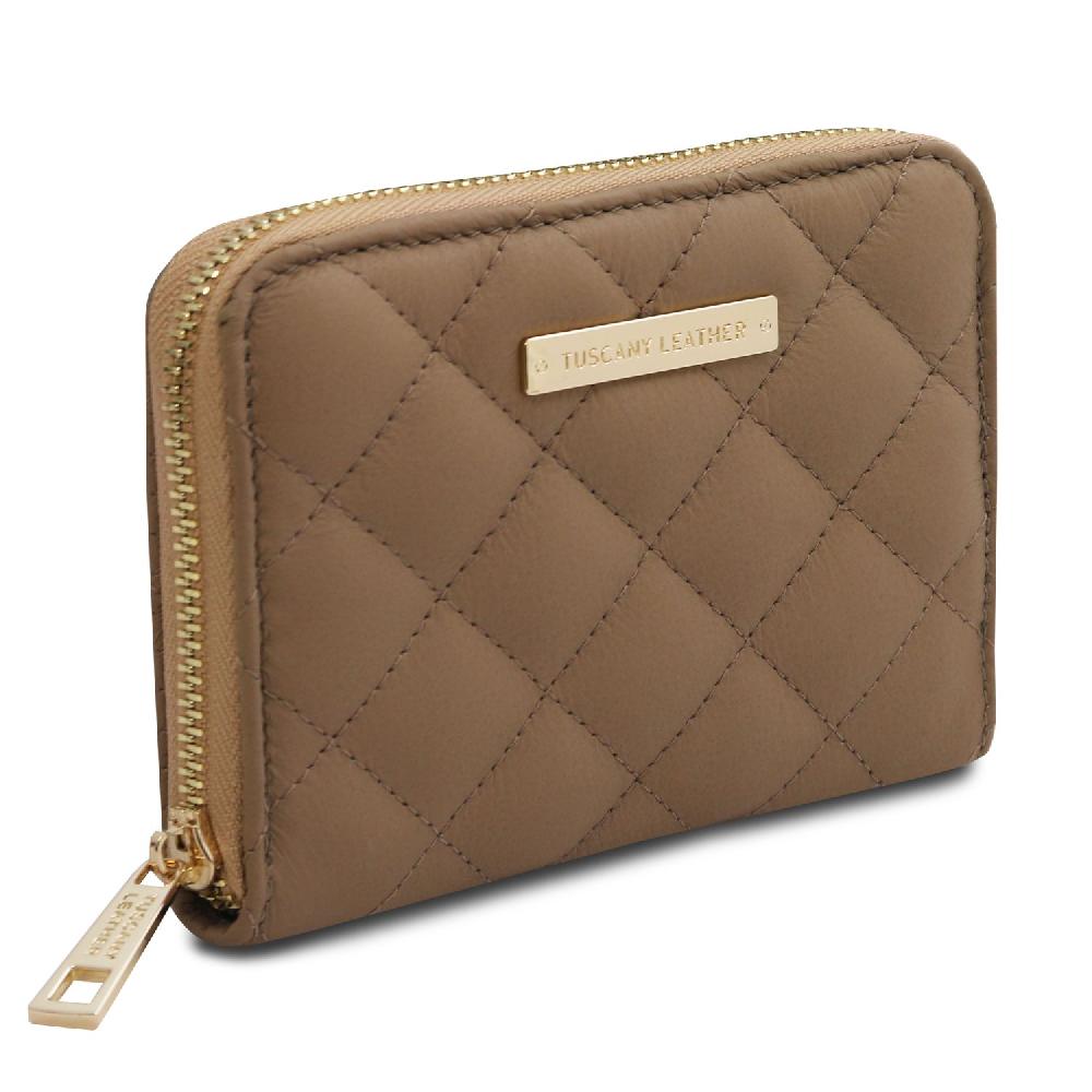 Tuscany Leather Esclusivo Portafogli in Pelle Morbida zip Around Qualità Garantita