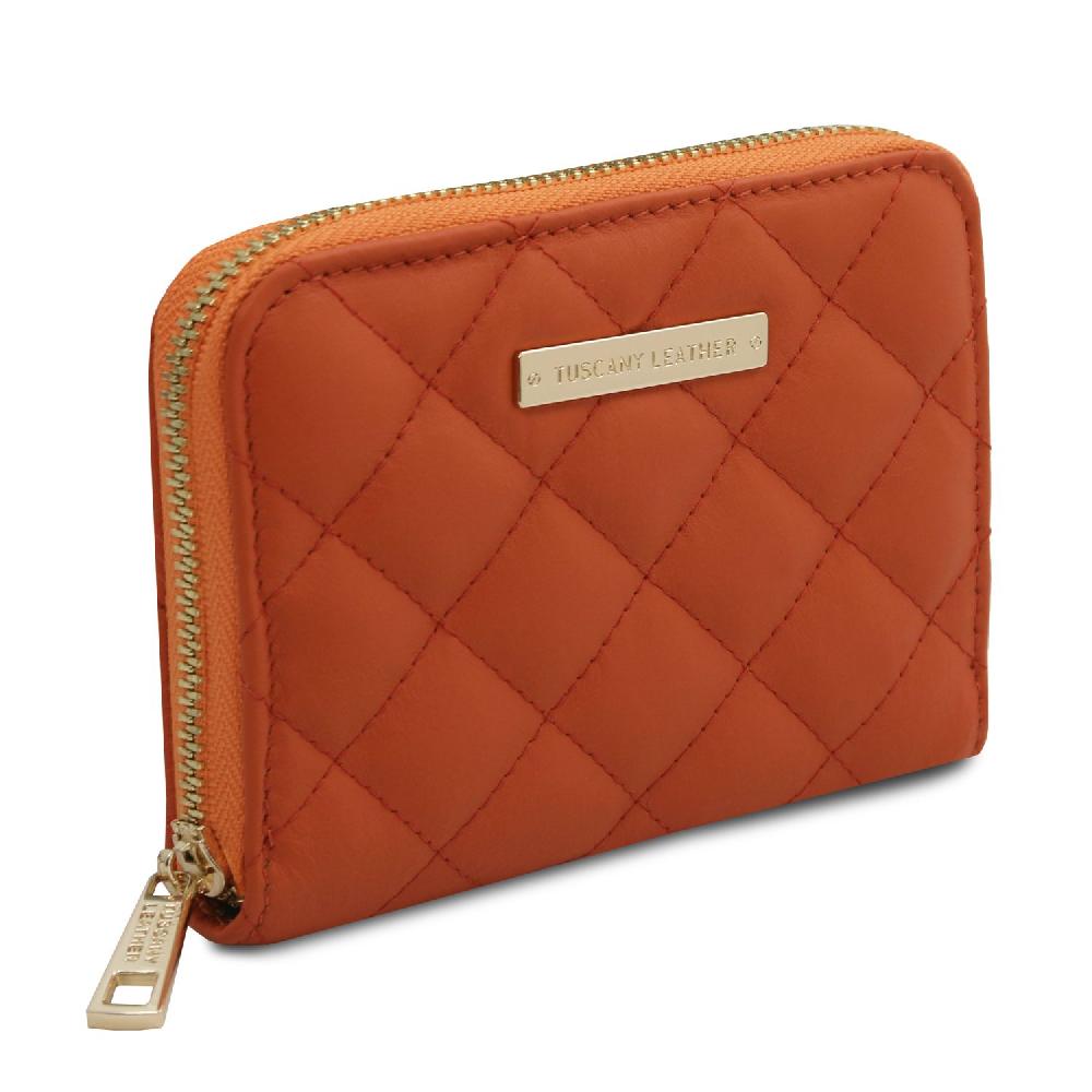 Tuscany Leather Esclusivo Portafogli in Pelle Morbida zip Around Consegna Veloce
