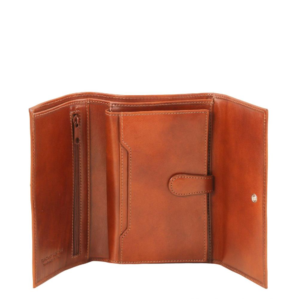 Tuscany Leather Esclusivo Portafogli da Donna in Pelle 4 Ante Sottocosto