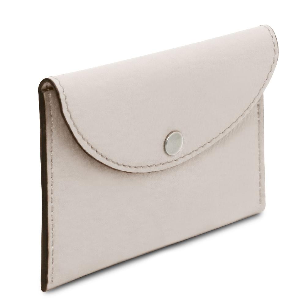 Tuscany Leather Porta Biglietti da Visita / Carte di Credito in Pelle In Linea