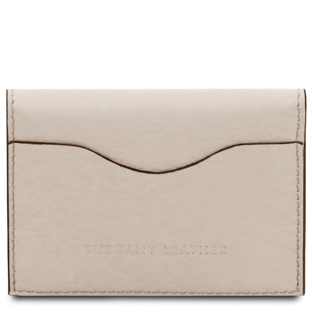 Tuscany Leather Porta Biglietti da Visita / Carte di Credito in Pelle In Linea