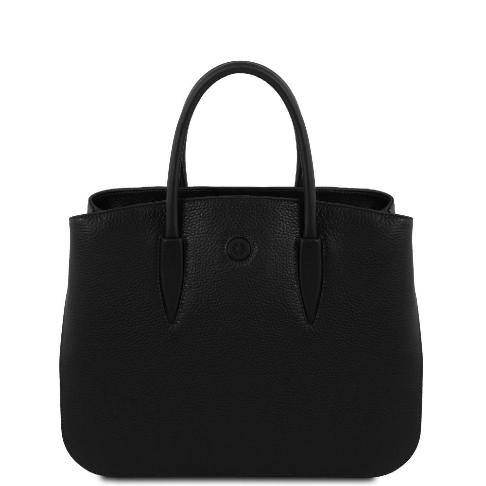 Tuscany Leather Borsa a Mano in Pelle e Portafoglio in Pelle 3 Ante con Portaspiccioli Negozio