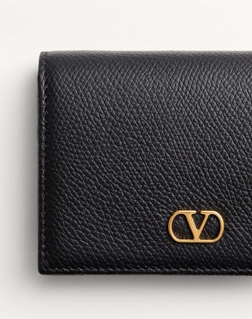 Valentino Handbags Portafoglio Vlogo Signature In Vitello Granato per Donna in Nero | Valentino IT Vendite Flash