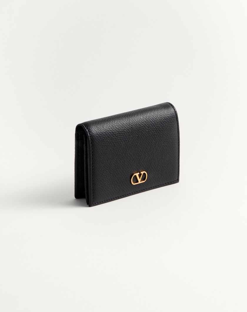 Valentino Handbags Portafoglio Vlogo Signature In Vitello Granato per Donna in Nero | Valentino IT Vendite Flash