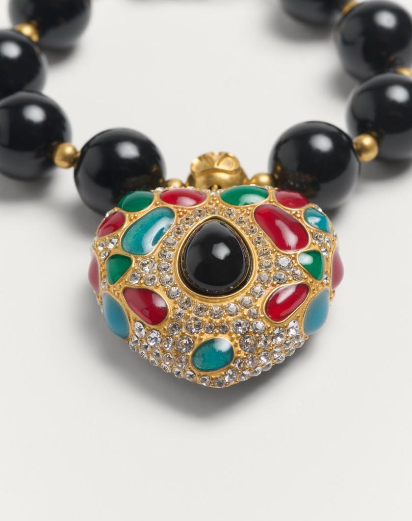 Valentino Handbags Bracciale Coeur Royal In Metallo Resina Smalto per Donna in Multicolor | Valentino IT Negozio