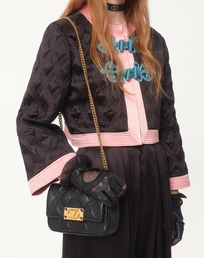 Valentino Handbags Giacca In Doppia Duchesse per Donna in Nero/rosa | Valentino IT Moda
