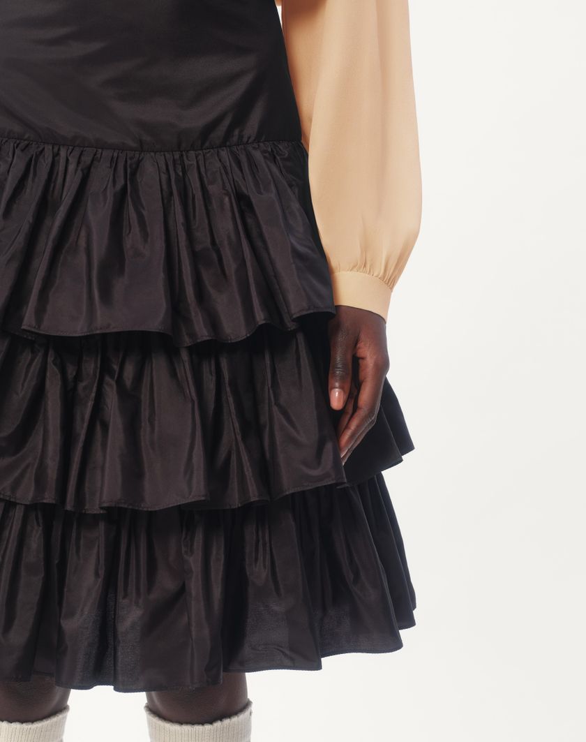 Valentino Handbags Gonna In Taffetas A Balze per Donna in Nero | Valentino IT 2025