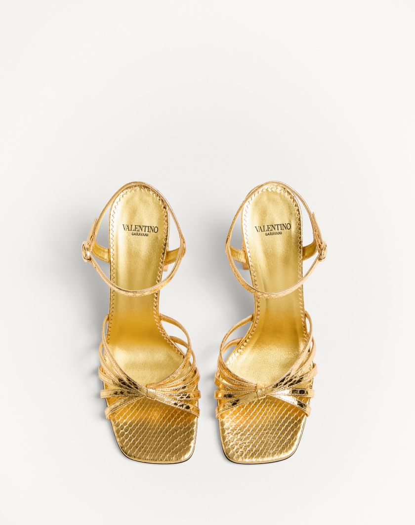 Valentino Handbags Sandalo Preshoes In Ayers Laminato Con Cristalli 90mm per Donna in Oro/crystal | Valentino IT Soddisfazione Garantita