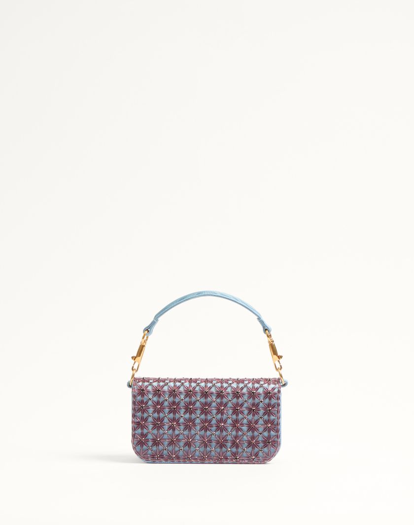 Valentino Handbags Borsa Piccola A Spalla Valentino Garavani Locò Ricamata Con Logo Gioiello per Donna in Ametista/cloudy Blue | Valentino IT Qualità Garantita