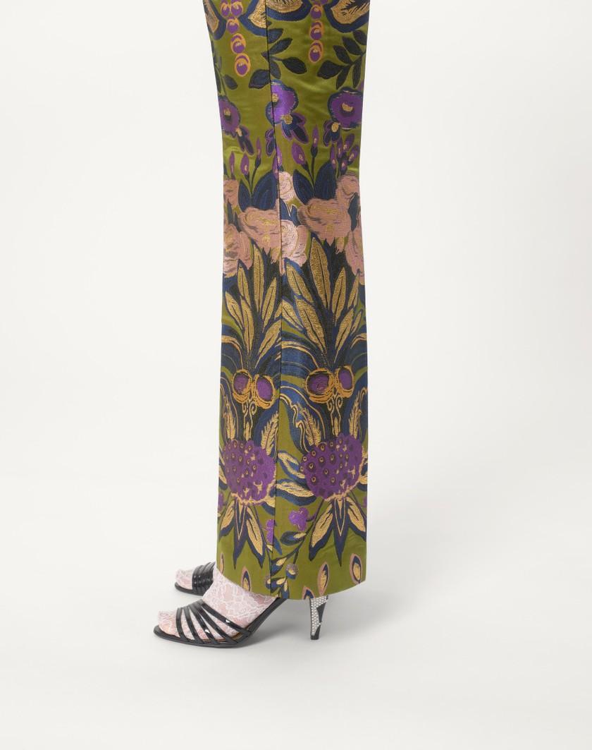Valentino Handbags Pantaloni In Apres L'hiver Jacquard Floreale Lurex per Donna in Multicolor | Valentino IT Promozione Limitata