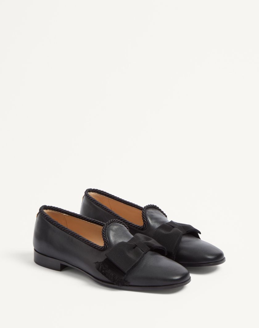 Valentino Handbags Mocassino Bowow In Pelle per Uomo in Nero | Valentino IT Convenienza