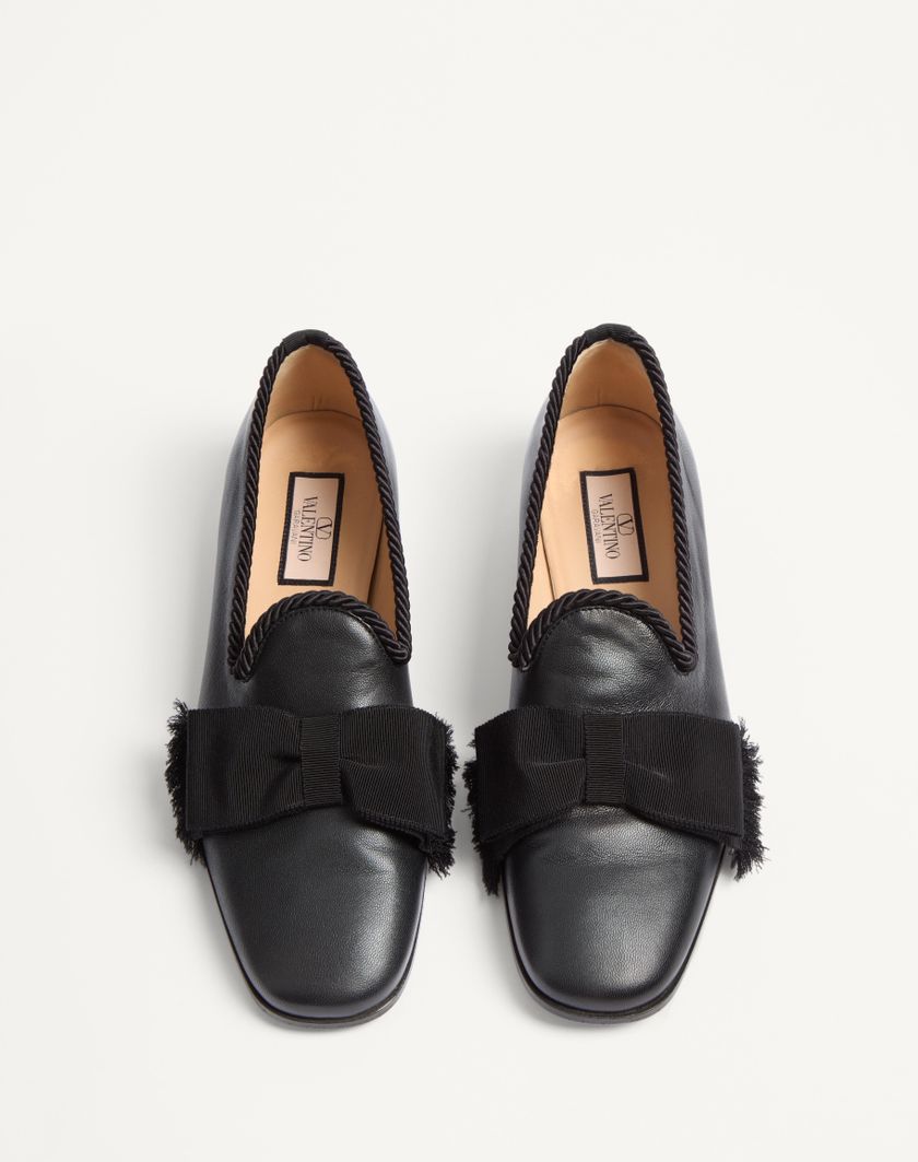Valentino Handbags Mocassino Bowow In Pelle per Uomo in Nero | Valentino IT Convenienza