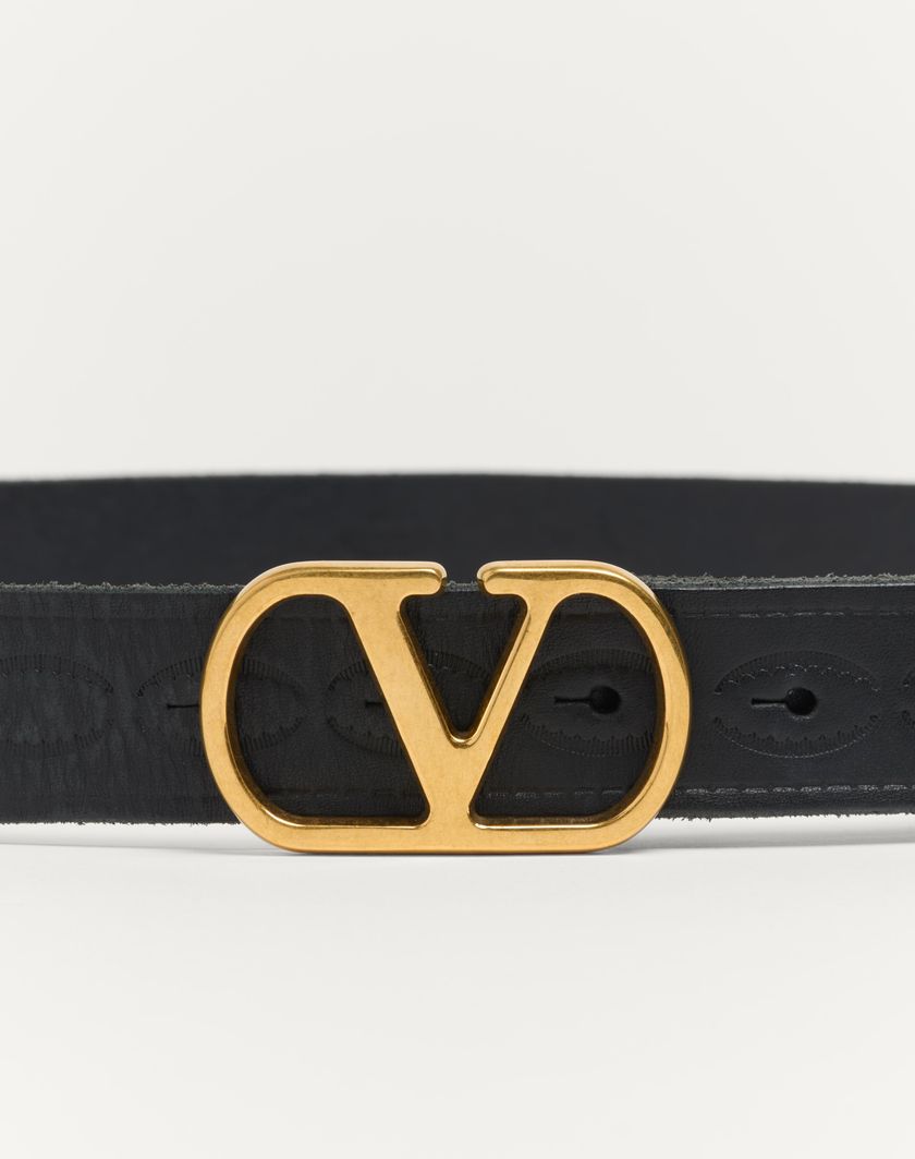 Valentino Handbags Cintura Vlogo Signature In Vitello 30 Mm per Uomo in Dark Aubergine | Valentino IT Hotsell