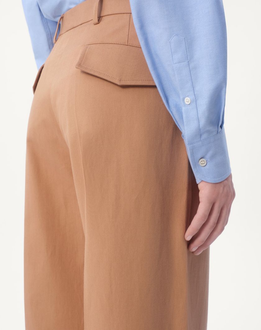 Valentino Handbags Camicia In Cotone Con Ricamo Vlogo per Uomo in Celeste | Valentino IT Negozi Online