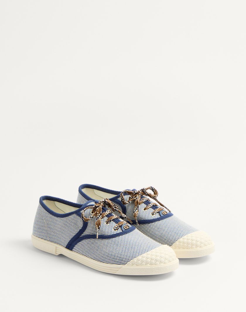 Valentino Handbags Sneaker Bay By Bay In Tessuto per Uomo in Tabacco | Valentino IT Consegna Veloce