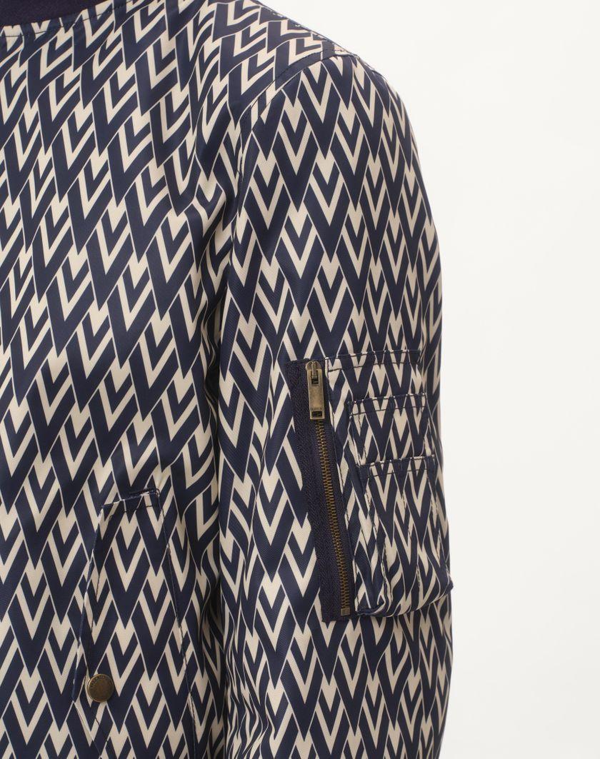 Valentino Handbags Bomber In Nylon Con Stampa Toute La V per Uomo in Navy/crema | Valentino IT Fino Al -60%
