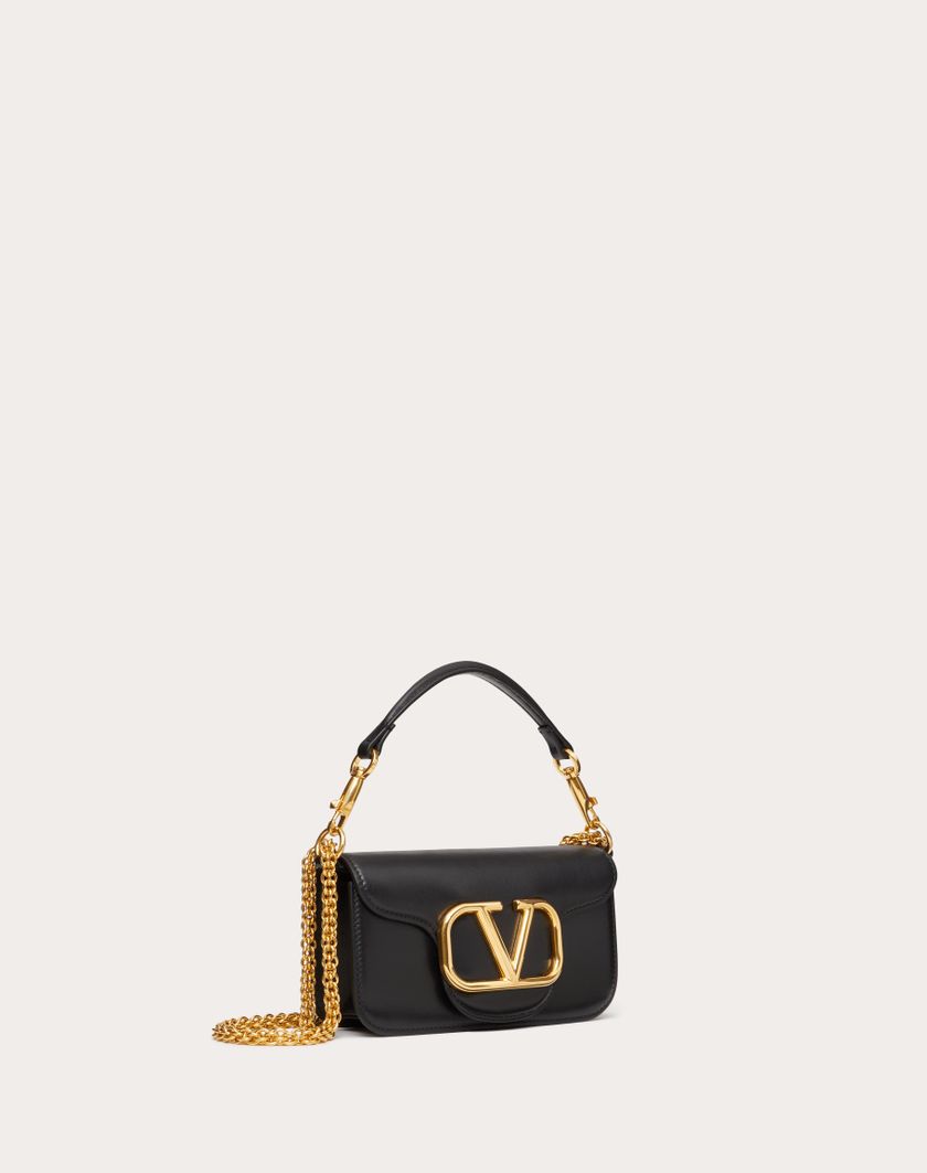 Valentino Handbags Borsa Piccola A Spalla Valentino Garavani Locò In Vitello per Donna in Nero | Valentino IT Saldi Di Fabbrica