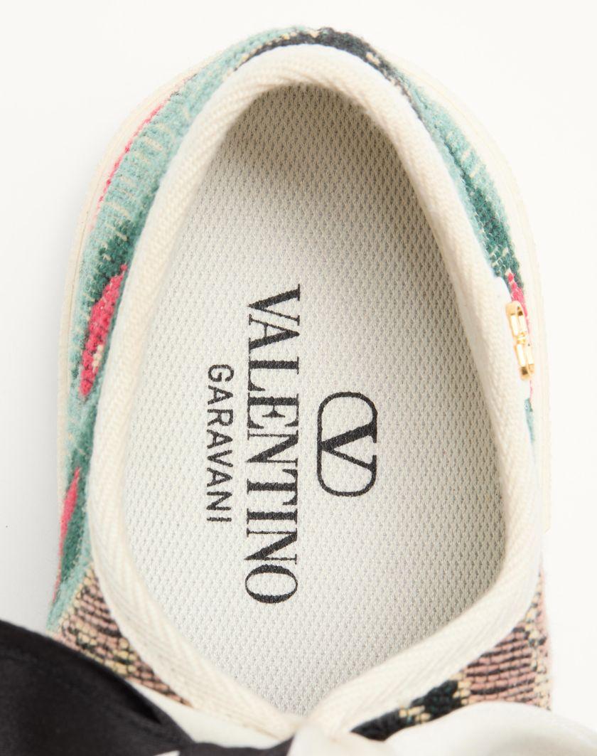 Valentino Handbags Sneaker Ballerina Bay By Bay In Tessuto Jacquard Con Ricamo Floreale per Donna in Multicolor | Valentino IT In Saldo