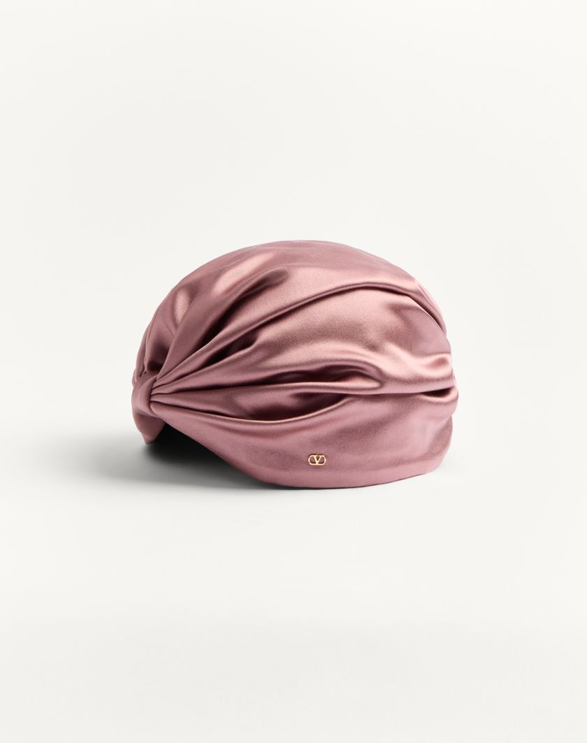 Valentino Handbags Turbante Foulard In Seta per Donna in Oro/rosa | Valentino IT 2025
