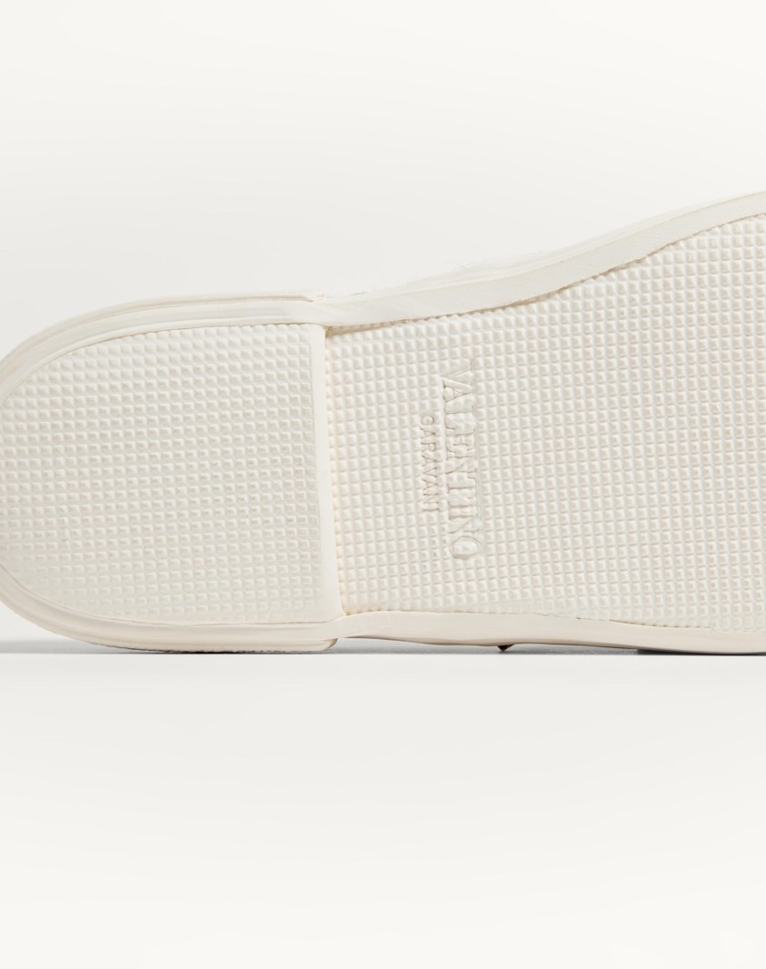 Valentino Handbags Sneaker Bay By Bay In Tessuto Jacquard Apres L'hiver per Donna in Avorio | Valentino IT Qualità Garantita