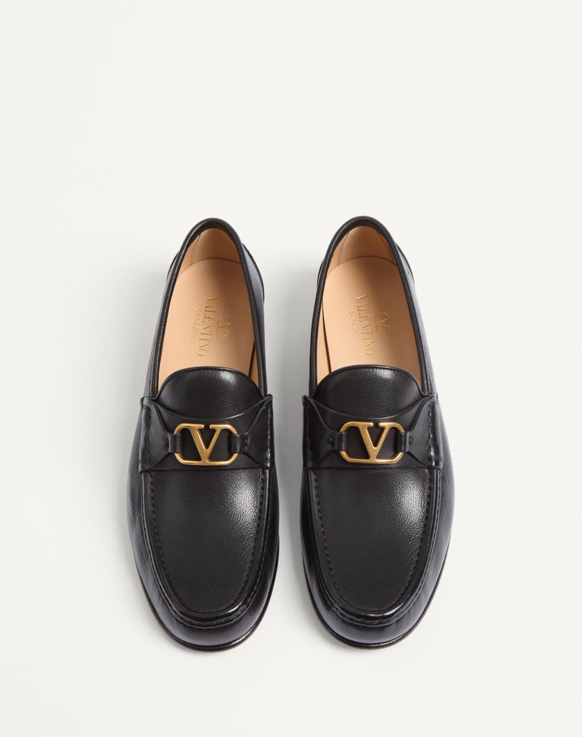 Valentino Handbags Mocassino Vlogo Signature In Bufalo per Uomo in Nero | Valentino IT Prezzo Ridotto