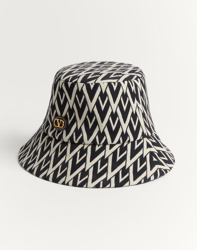Valentino Handbags Cappello Bucket Toute La V In Lana per Donna in Nero/crema | Valentino IT Presa