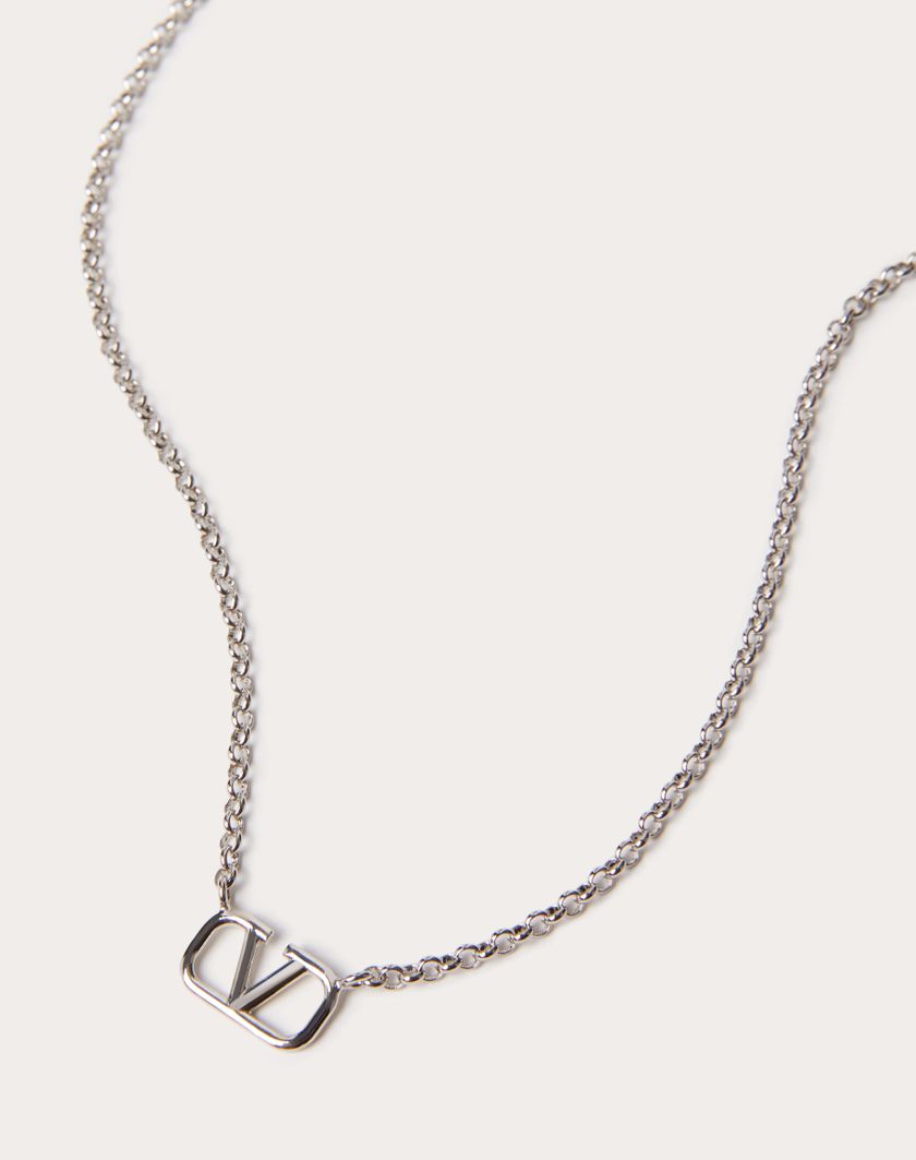 Valentino Handbags Collana Vlogo Signature In Metallo per Uomo in Palladio | Valentino IT Hotsell